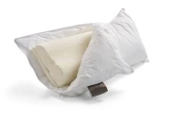 Dixxius Hybrid Nature Hoofdkussen -Exporteren Droomnest Winkel 40x80 open geritst met latex kern en schuimlaag 1 1