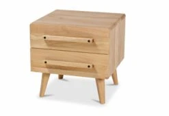 Nachtkast Balance Curve Met Uni-houten Handvat