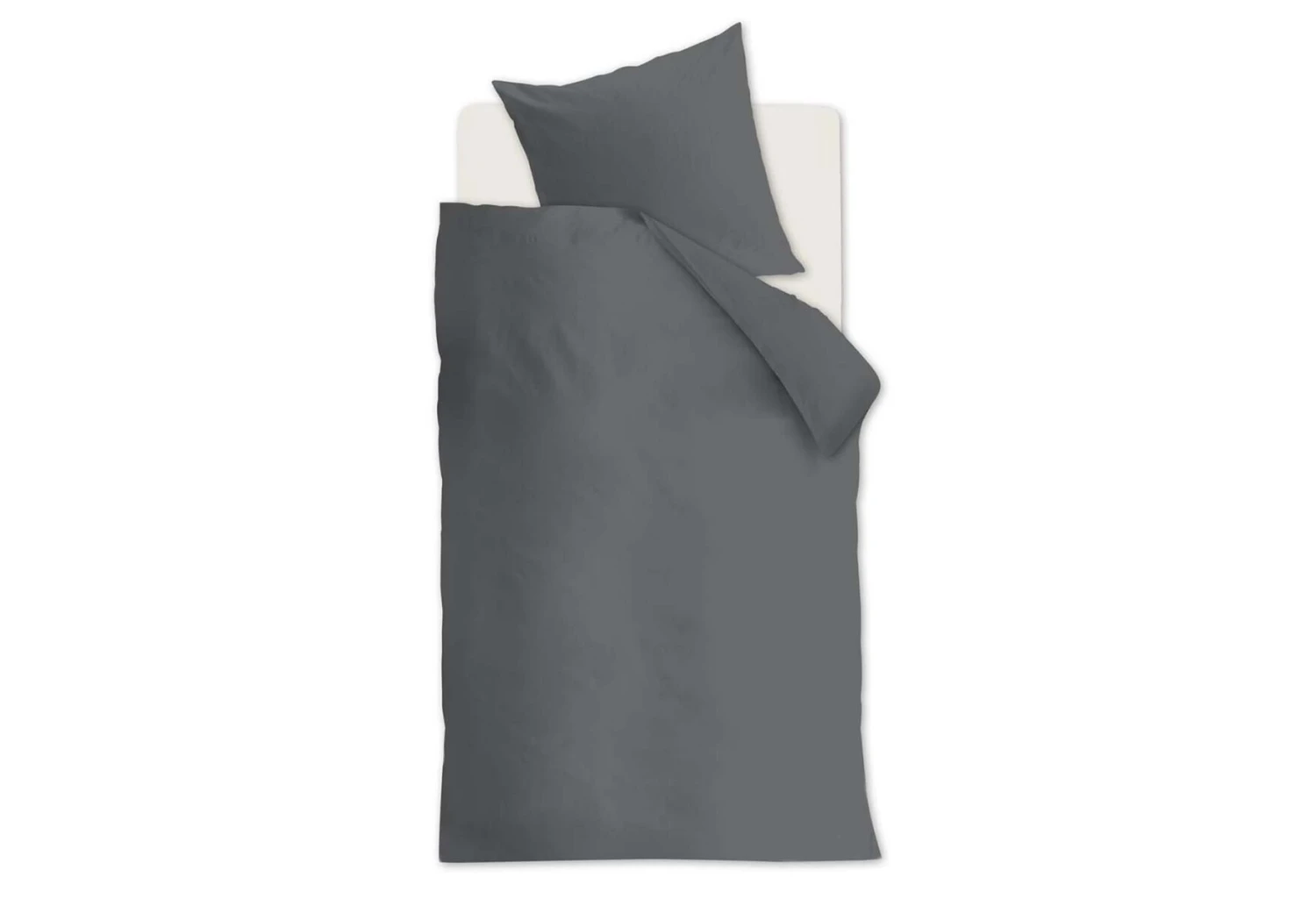 Beddinghouse Basic Gots Dekbedovertrek Anthracite 2 Beddinghouse Basic Gots Dekbedovertrek Anthracite - Afbeelding 2