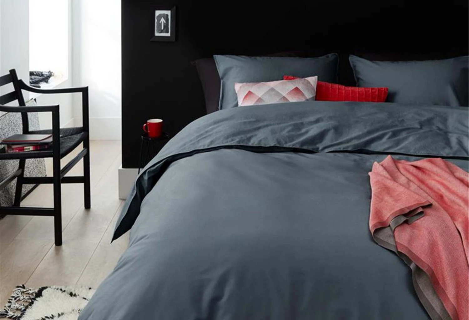 Beddinghouse Basic Gots Dekbedovertrek Anthracite 3 Beddinghouse Basic Gots Dekbedovertrek Anthracite - Afbeelding 3