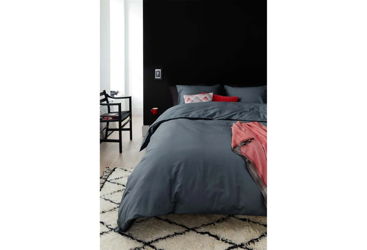 Beddinghouse Basic Gots Dekbedovertrek Anthracite 4 Beddinghouse Basic Gots Dekbedovertrek Anthracite - Afbeelding 4