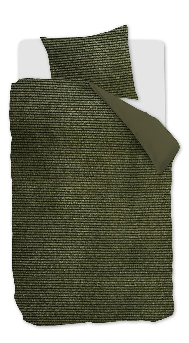 At Home By Beddinghouse Cosy Corduroy Dekbedovertrek Green - Afbeelding 2