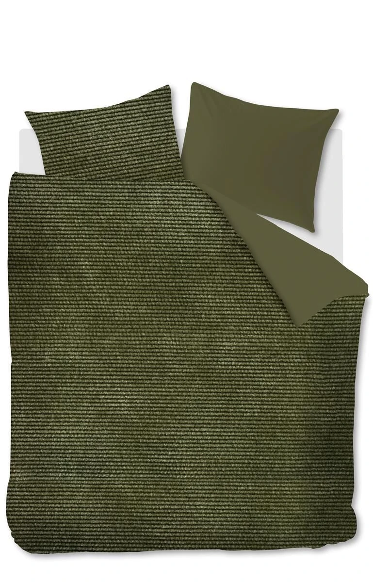 At Home By Beddinghouse Cosy Corduroy Dekbedovertrek Green