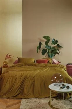 At Home By Beddinghouse Cosy Corduroy Dekbedovertrek Ochre -Exporteren Droomnest Winkel cosy corduroy ochre 00 mood large