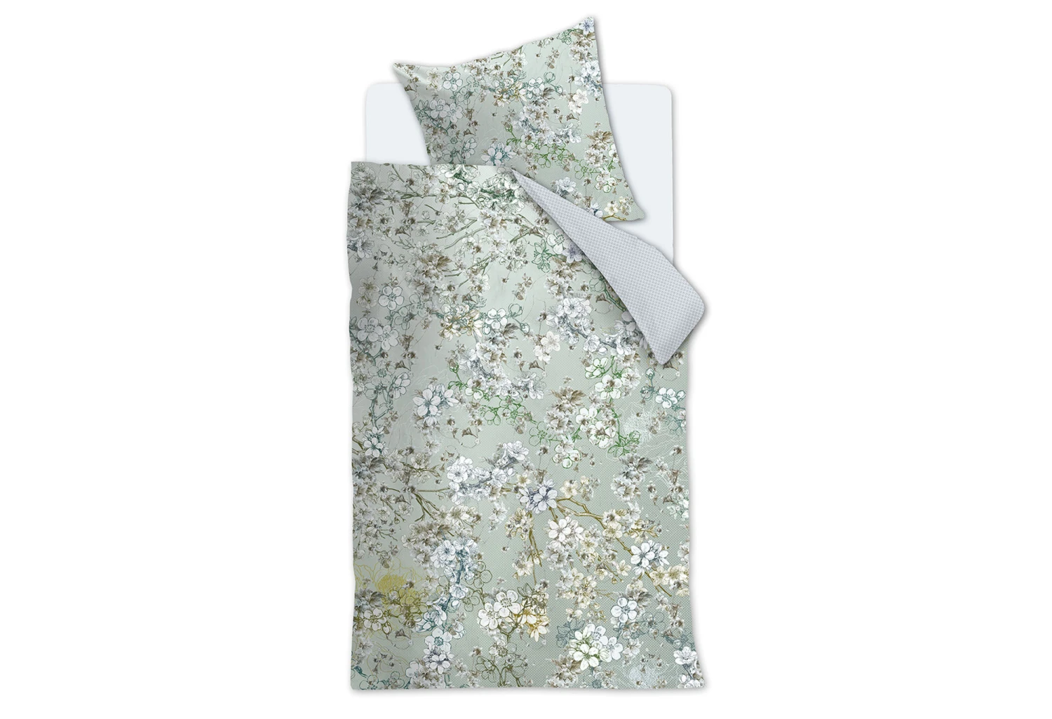 Kardol Fleurelle Dekbedovertrek Grey Green 3 Kardol Fleurelle Dekbedovertrek Grey Green - Afbeelding 3