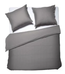 Dixxius Natural Dekbedovertrek Anthracite