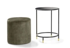 Royal Poef Botania -Exporteren Droomnest Winkel poef naast frame poten messing