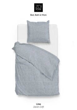Zo!Home Lino Dekbedovertrek Denim Blue -Exporteren Droomnest Winkel zo home bettwasche lino denim 5