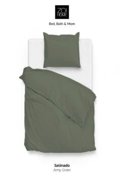 Zo!Home Satinado Dekbedovertrek Army Green 8 Zo!Home Satinado Dekbedovertrek Army Green -Exporteren Droomnest Winkel zo home bettwasche satinado army green 1