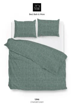 Zo!Home Lino Dekbedovertrek Emerald Green