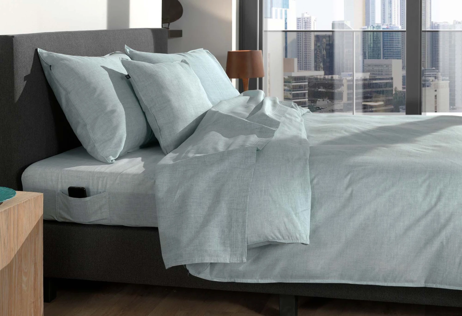 Zo!Home Lino Dekbedovertrek Mintgreen 6 Zo!Home Lino Dekbedovertrek Mintgreen - Afbeelding 6