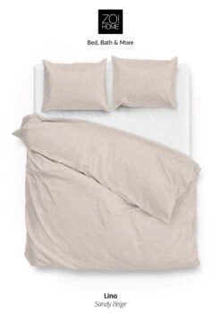 Zo!Home Lino Dekbedovertrek Sand