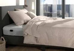 Zo!Home Lino Dekbedovertrek Sand -Exporteren Droomnest Winkel zo home dekbedovertrek lino sandy beige 5 1