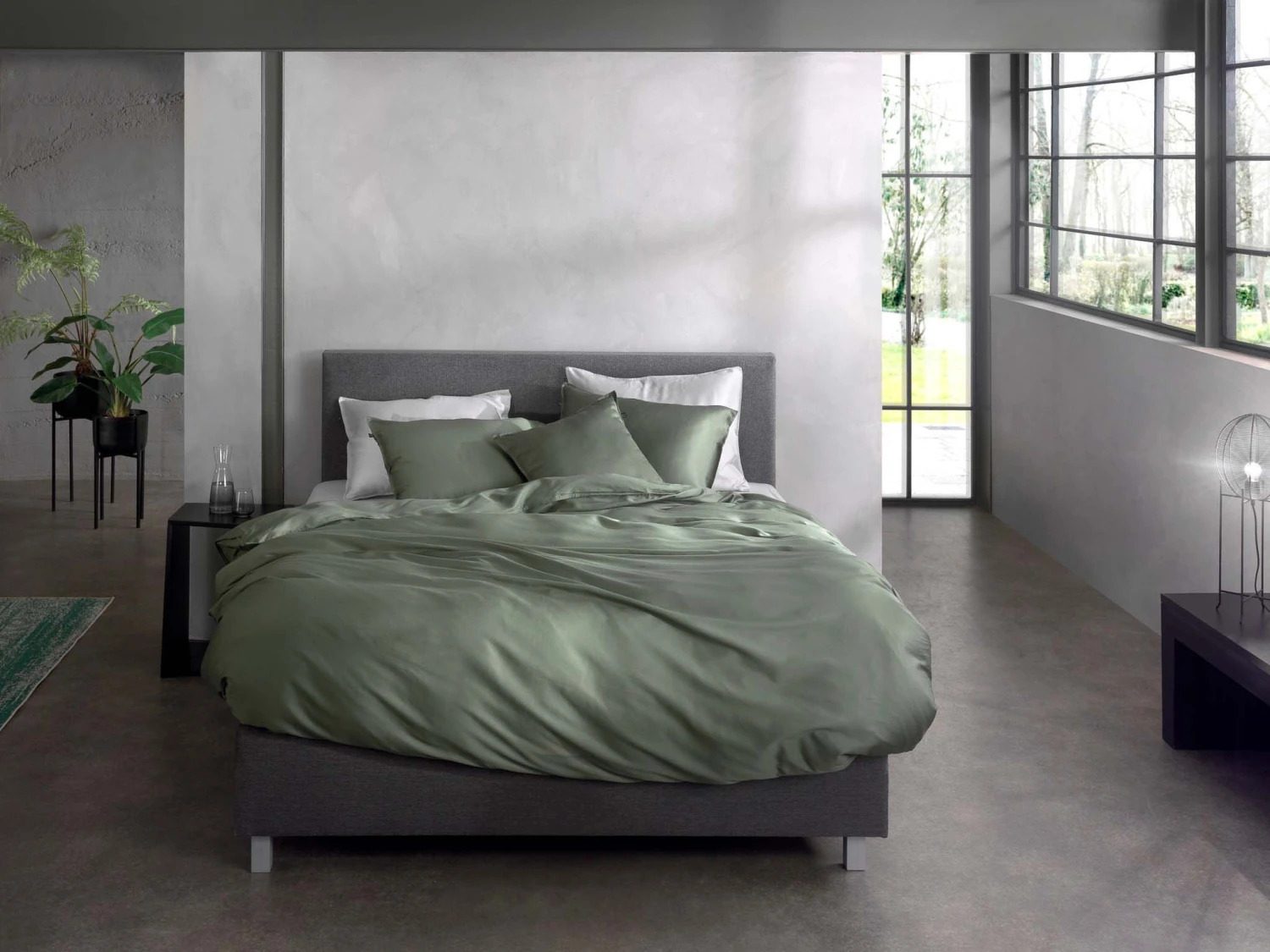 Zo!Home Satinado Dekbedovertrek Army Green 6 Zo!Home Satinado Dekbedovertrek Army Green - Afbeelding 6