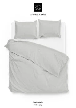 Zo!Home Satinado Dekbedovertrek Silver Grey