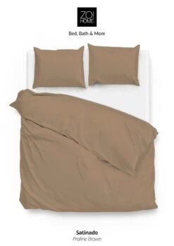Zo!Home Satinado Dekbedovertrek Praline Brown