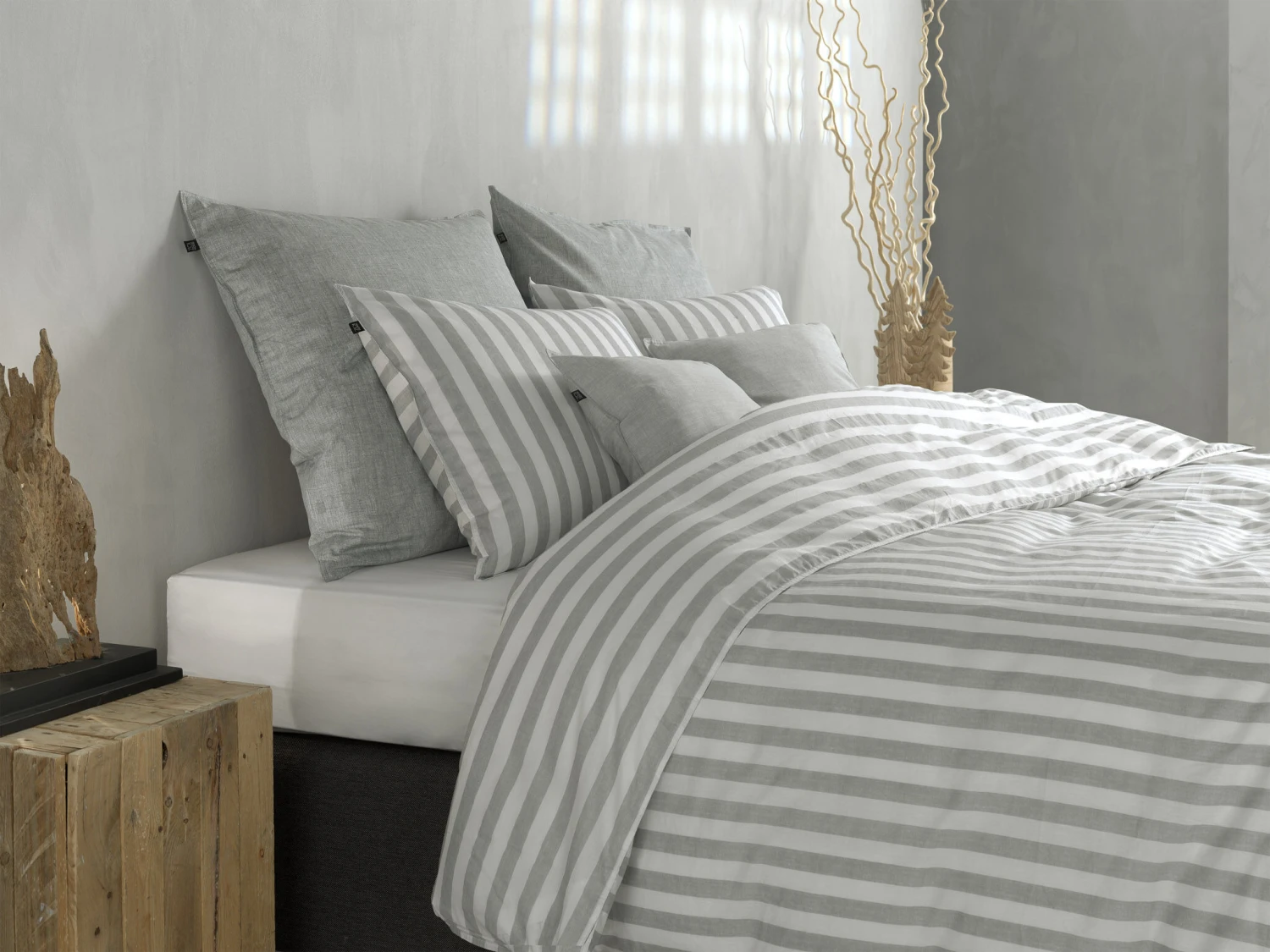 Zo!Home Banda Di Lino Dekbedovertrek Dove Grey 3 Zo!Home Banda Di Lino Dekbedovertrek Dove Grey - Afbeelding 3