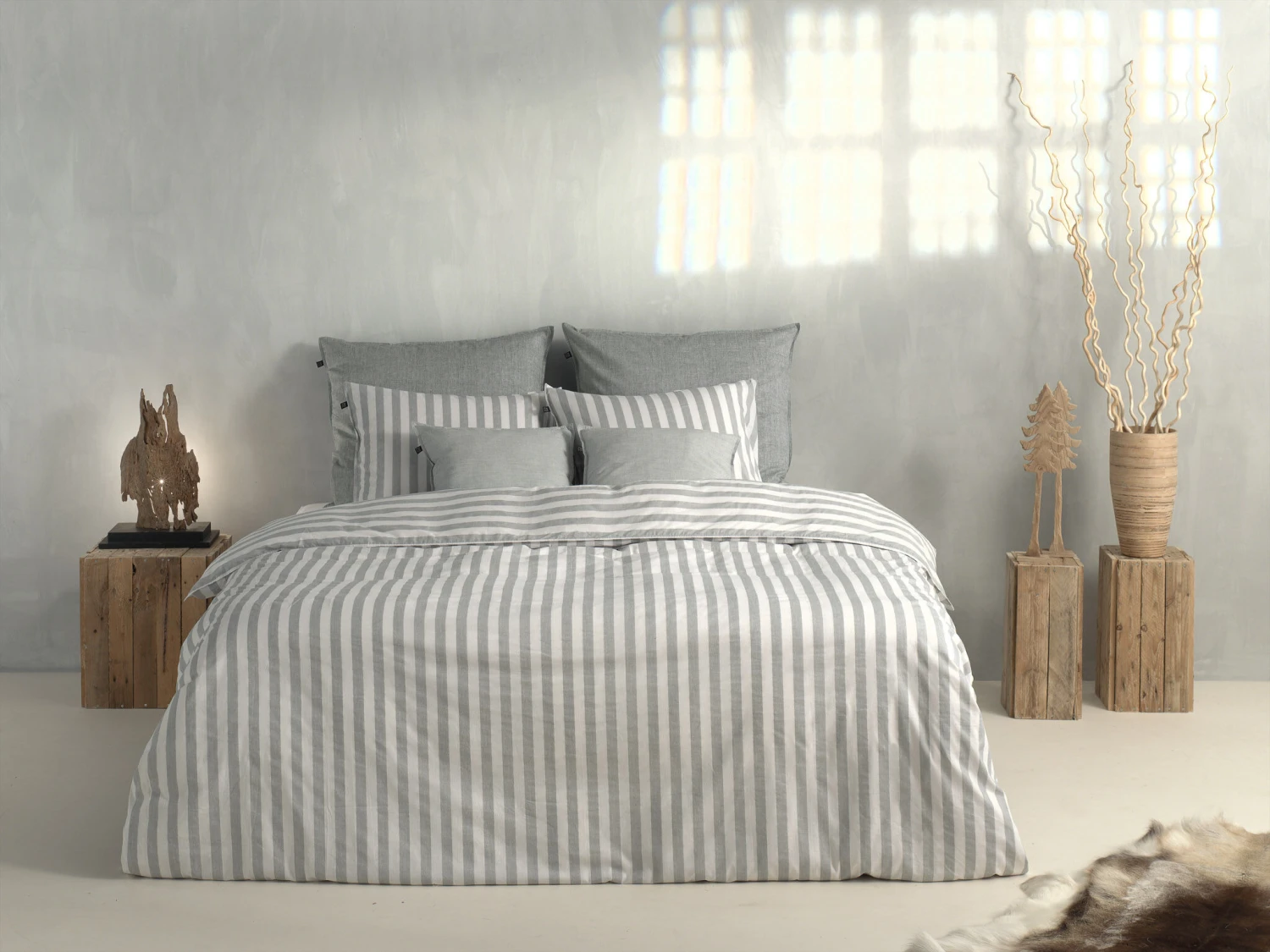 Zo!Home Banda Di Lino Dekbedovertrek Dove Grey 4 Zo!Home Banda Di Lino Dekbedovertrek Dove Grey - Afbeelding 4